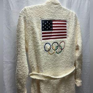 SKIMS x Team USA Olympics cream robe